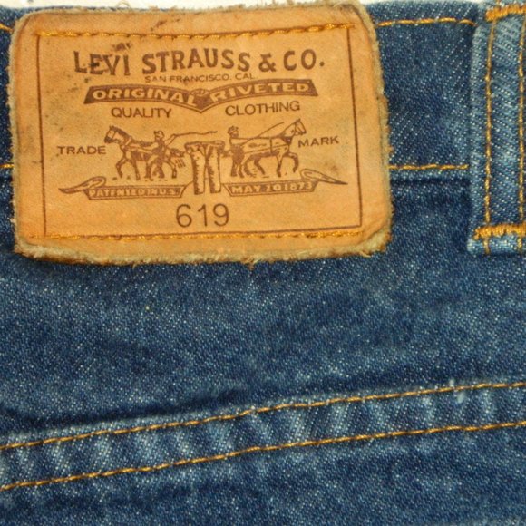 2 for/$50 Levi's Vintage 619 Orange Tag Straight Leg Siez 38 x 32 - Picture 6 of 13